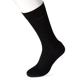 Camano Unisex CA-Soft Regular sokken, 7 stuks, voor dames en heren, gezondheidssokken zonder rubber, maat 35-38, 39-42, 43-46, zwart, grijs, blauw, zwart (9999), 43-46 EU
