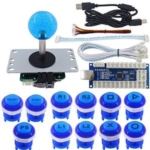SJ@JX Arcade Game LED DIY Kit Arcade Joystick Zero Delay PS3 USB Encoder PS6 Controller Arcade LED Knop Mechanische Toetsenbord Schakelaar