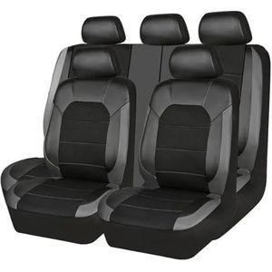 Beschermhoes Autostoel Voor Fiat Voor Grande Voor Punto Voor Toro Custom All Inclusive Beschermende Stoelhoes Universele Autostoelkussen(Black Gray)