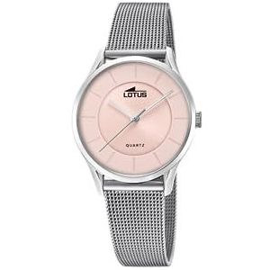 LOTUS Horlogemodel 18408 / B uit de Minimalist-collectie, 30,5 mm roze behuizing met stalen band voor dames 18408/B