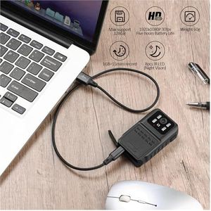 Mini Body Cameram, Mini-type lichaamscamera Multifunctionele en compacte door de politie gedragen camera Draagbare handgreep DV-bewakercamcorders voor Pet Walking, Werk, Reizen(With 16G)