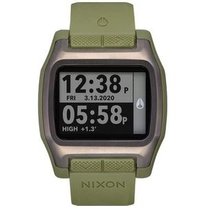 NIXON High Tide A1308-100m Water Resistant Men's Digital Surf Watch (44 mm Watch Face, 23 mm Pu/Rubber/Silicone Band) - Surplus - Made with Recycled Ocean Plastics