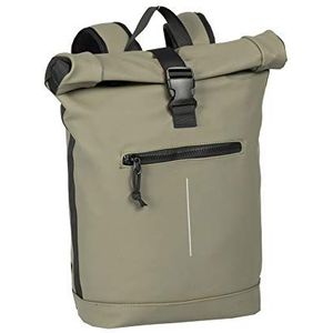 New Rebels Unisex Waterproof Rolltop rugzak - 21 liter rolltop rugzak met 15,6 inch laptopvak - reisrugzak met kliksluiting - rugzak met voorvak - flexibele opbergmogelijkheden