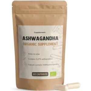 Cupplement - Ashwagandha Capsules - 60 Stuks - 500 MG per Capsule - Biologisch - Supplement