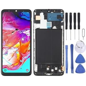 Mobiele telefoonschermvervanging OLED LCD-scherm voor Samsung Galaxy A70 SM-A705 (6,39 inch) Digitizer Volledige montage met frame (zwart) telefoon accessoires