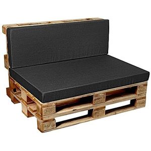 Palletkussens, loungekussen, sofakussen, tuinkussens, Outdoor, Indoorg, ewatteerd, zitplaats, rugleuning, set op pallets v2 Rugkussen 120x40 Antraciet