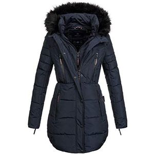 MARIKOO B401 Warme winterjas voor dames, parka, lange gewatteerde mantel