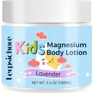 Terpsichore Magnesium Lotion voor kinderen Slaap & Kalm: Topische Magnesium Cream ondersteunt Kinderen Bedtijd & Nacht Kalming - Free Of Melatonine, 3.4 Fl. Oz, Lavendel
