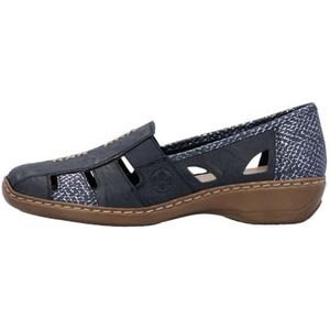 Rieker - 41385 - Instappers - Blauw - Kunstleer