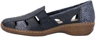 Rieker - 41385 - Instappers - Blauw - Kunstleer