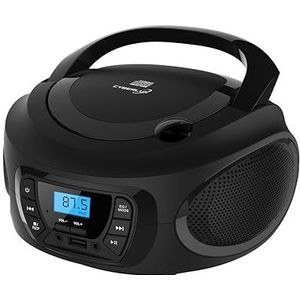 Boombox - Draagbare CD-Speler - Zwart - USB - FM-Radio - AUX-IN