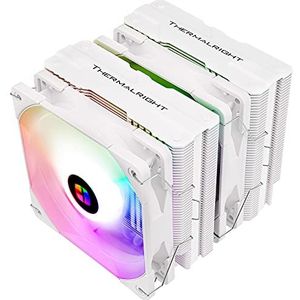 Thermalright Peerless Assassin 120 White ARGB CPU-luchtkoeler, 6 warmtebuizen, twee 120 mm TL-C12W-S PWM-ventilatoren, aluminium koelerbehuizing, AGHP-technologie, voor AMD AM4 AM5/Intel LGA