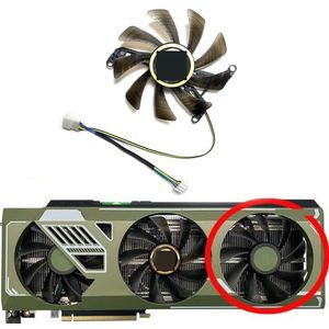 Voor MANLI voor GeForce RTX4070ti 12GB voor GALLARDO OC grafische kaart vervangende ventilator T129215SU(Right fan)