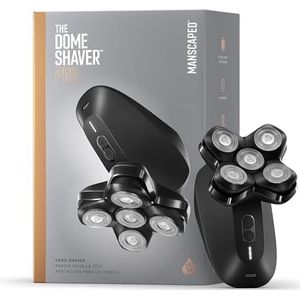 MANSCAPED® The Dome Shaver™ PRO Hoofdscheerapparaat voor kale mannen – Vijf roterende mesjes met SkinSafe® & FlexAdjust-technologie, waterdicht, USB-C & draadloos opladen compatibel met reisslot