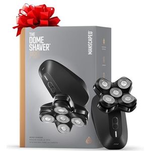 MANSCAPED® The Dome Shaver™ PRO Hoofdscheerapparaat voor kale mannen – Vijf roterende mesjes met SkinSafe® & FlexAdjust-technologie, waterdicht, USB-C & draadloos opladen compatibel met reisslot