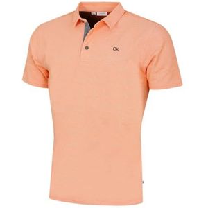Calvin Klein Heren Prep Campus Oxford Pique Golfpoloshirt - Oranje - L