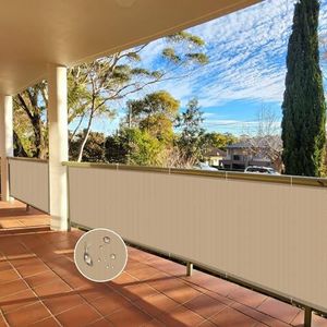 NAKAGSHI Zonnezeil, waterdicht, kaki, 1 × 2 m, zonnezeil met rechthoekige ogen, uv-bescherming 95% voor tuin, balkon, terras, camping, outdoor