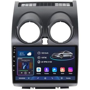 Android 14 9 Inch Touchscreen Autoradio 2 Din voor Nissan Qashqai 2006-2013 met CarPlay & Android Auto Stuurbediening GPS Navigatie AHD Backup Camera Bluetooth (YS10 (2+32G))