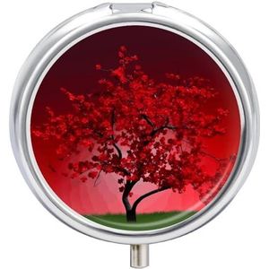 Rode Kersenbloesem Pillendoos Pil Case Pil Organizer Geneeskunde Pil Organizer Wekelijkse Pil Organizer Pil Houder Kleine Pil Case Pil Containers Pil Houder voor Portemonnee