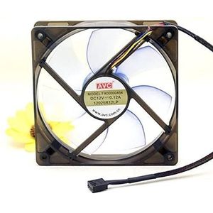 LMNCBVYA Hydraulische stille chassisventilator - 120 mm ventilator voor computerbehuizing FX00000454 12V 0,1A 4-draads