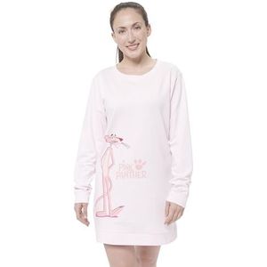 United Labels Pink Panther nachthemd voor dames, slaapshirt, pyjama, shirt met lange mouwen, bovenstuk, roze, roze, M