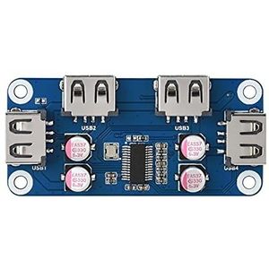 USB HUB HOED (B) Voor Raspberry Pi Serie met 4x USB 2.0 Poorten compatibel met USB 2.0/1.1, Plug-En-Play