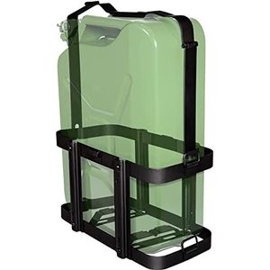 Jerrycan houder voor jerrycan van 20 liter, afsluitbare en afneembare jerrycanhouder, zwart