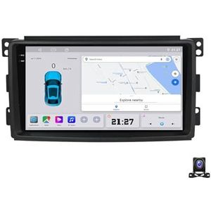 9 Inch Double Din Car Stereo Compatible with Benz Smatr 2006~2009 Touchscreen Navigation Octa Core 2G+32G with Bluetooth, Wireless Carplay, Android Auto, 1080P Backup Camera,C10