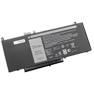 vhbw Batterij compatibel met Dell Latitude E5570, E5470, E5550 15.6, E5550 Notebook (6800 mAh, 7,4 V, Li-Polymeer)