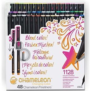 Chameleon Fineliners Briljante kleuren, 48 stuks