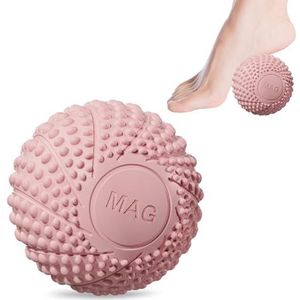massageballen, fasciabollen, spiermassageballen, voetmassageapparaat met punten, voor stressvermindering, spierherstel, rug, benen, voeten (roze)