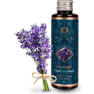Panu Natural Massage Oil Lavender - Voedende lichaamsolie om te masseren - Huidolie met hydraterend effect - Premium Lichaamsolie - Vegan massageolie om te ontspannen