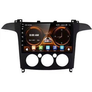 Android 14.0 2 Din Autoradio 9"" Touchscreen Auto Stereo voor Ford S Max S-MAX 2006-2015-[Ingebouwd CarPlay/Android auto/DSP/GPS]-Support MIC/Stuurbediening/Bluetooth 5.0(B,P4 4G+WIFI 8Core 4G+64G)