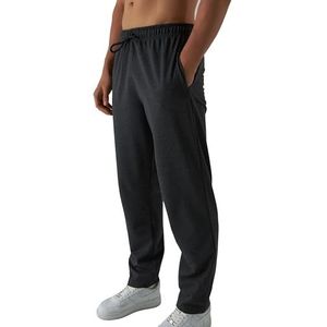 Smith & Solo Joggingbroek voor heren, modern, katoen, slim fit, vrijetijdsbroek, sportbroek, training, trainingsbroek, antraciet/recht, L