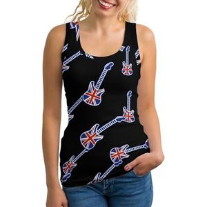 Britse Rock And Roll gitaren dames tank top mouwloos T-shirt pullover vest atletische basic shirts zomer bedrukt