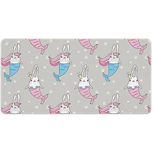 Magic Leuke Konijnen Zeemeerminnen Mode Bureau Muismat Antislip Gaming Muismat Accessoires Decor 30x60cm