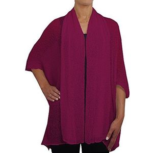 Ikat Gehaakt vest voor dames, strandbedekking, met capuchon, kant, visnet, gemiddelde lengte, eenheidsmaat, Magenta, Eén Maat