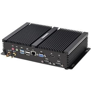 KINGDEL Mini desktopcomputer met Core i7 12e generatie CPU, 16 GB RAM, 1 TB NVMe SSD, Wi-Fi 6E + BT 5.2, fanless mini-pc, ondersteuning 4K 4096x2304, HD-poort, VGA, volledig metalen