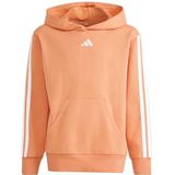 adidas Unisex niños ESSENTIALS 3 STRIPES HOODIE, Dusky Orange/white, 13-14 Years