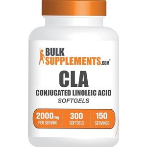 BulkSupplements.com CLA Softgels | Conjugated Linoleic Acid, CLA 2000mg, 2 Softgels per Serving, 300 Softgels