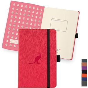 Dingbats* Notitieboekjes - Wildlife Squared Pocket Notebook, Rode Kangoeroe, A6 - Hardcover - Crème 100gsm inktbestendig papier