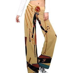 Religie van het Oude Egypte Yoga Broek Voor Vrouwen Casual Broek Lounge Broek Trainingspak met Trekkoord 3XL