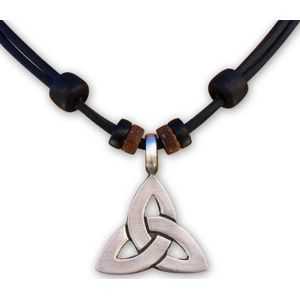 HANA LIMA Leren Ketting met Hanger Keltische Knoop voor Mannen & Vrouwen Verstelbare Surfer Ketting