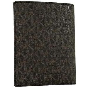 Michael Kors Jet Set Travel Passport Holder Wallet Case Brown Signature