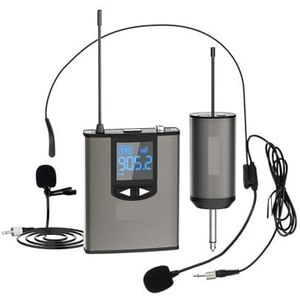 Draagbare Draadloze Headsetmicrofoon Lavalier-microfoonsysteem 80m Lesgeven Toespraak Interview Vlog Live-opname For Pc(1)