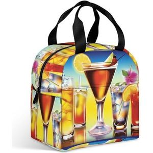 Always Happy Hour Lunch Bag Lunch Box voor Vrouwen Mannen Herbruikbare Geïsoleerde Lunch Tote Bag Geïsoleerde Lunch Box Handtassen Case Hoge Capaciteit Tas voor Reizen Werk