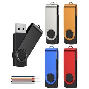 Kepmem 4GB USB Stick USB 2.0 Geheugenstick 5 Pack USB-Sticks Draagbare Veelkleurige Memory Stick Lichtgewicht USB-Geheugen Brede Compatibiliteit Voor Gegevensopslag