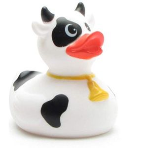 Duckshop I badeend zwart-witte koe I pieeendje - L: 8 cm