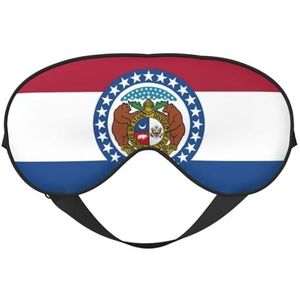 sttung Missouri State Flag Print Travel - Friendly Sleep Soft Eye Mask: compacte, lichtgewicht, verstelbare riem