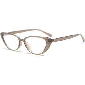 moomoobird Fashion Cat-Eye Bril montuur dames TR90 kleine bril heldere lens vintage dames, Grijs Met Helder